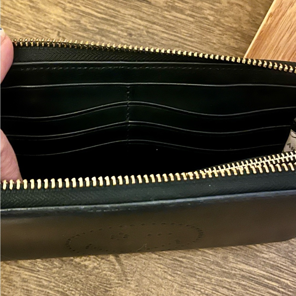 Black Leather Anya Hindmarch Emoji long wallet. - Picture 8 of 12